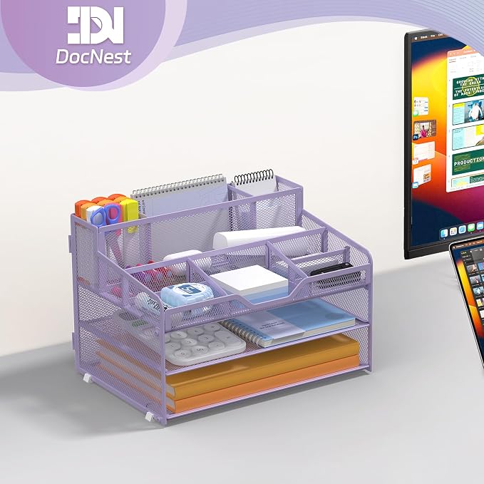 Docnest 3 Tier Mesh Desk Organizer - Image 7