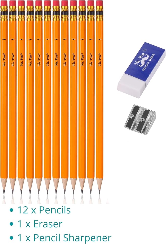 Mr. Pen- Pre-sharpened #2 HB Pencils, 12 Pack, Double-Hole Metal Sharpener | - Image 3