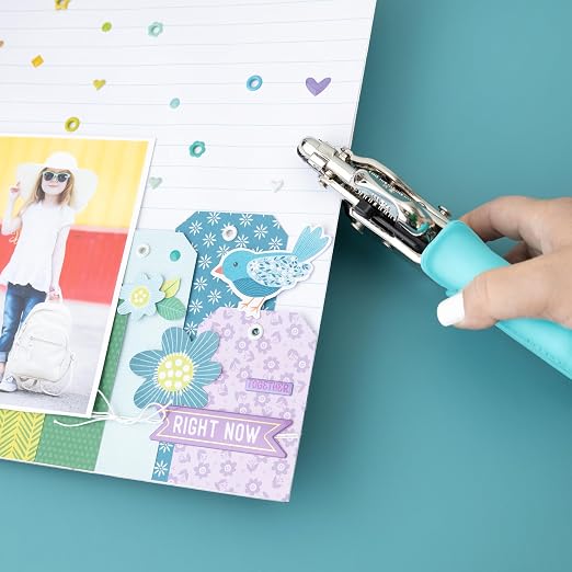 We R Memory Keepers Crop-A-Dile Eyelet | Blue Comfort Handle, Craft Supplies - Image 10