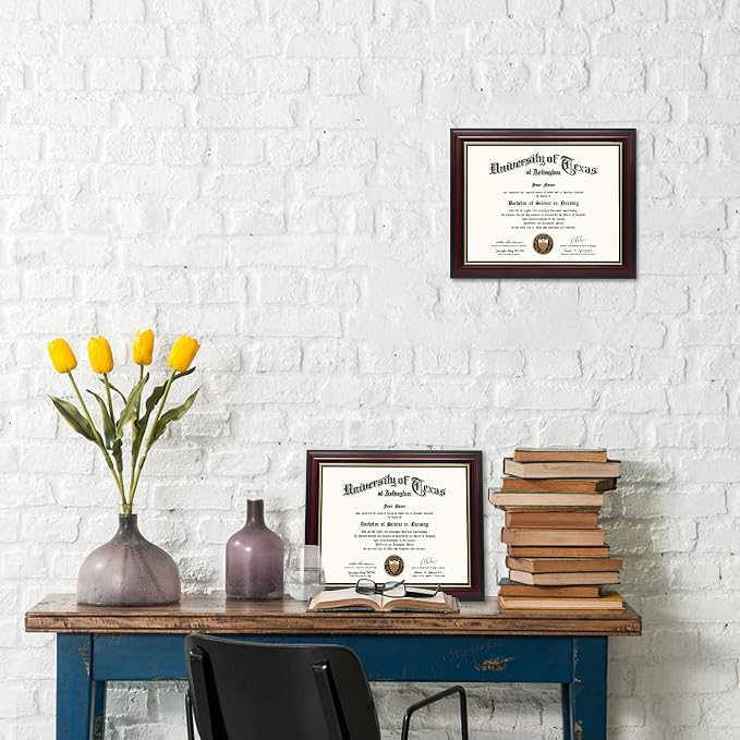 GraduationMall 8.5x11 Certificate Diploma Frame, Solid Wood & UV Protection - Image 7