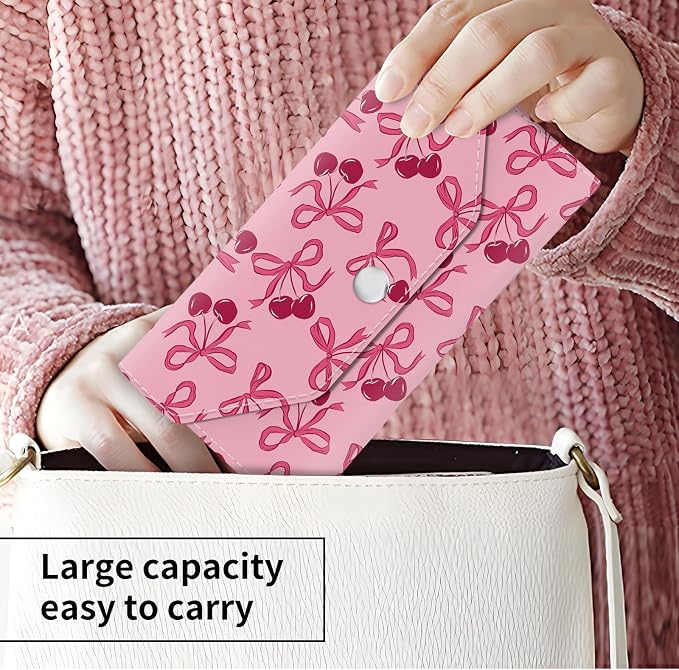 Cash Envelope Wallet Cute PU Leather Envelopes Bag - Image 2