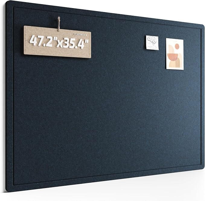 Fluxynara Large Bulletin Board, 47.2" x 35.4" Cork Board Alternative by FLUXYNARA