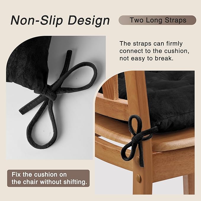 OVOV 2 Pack Chair Cushions for Dining Chairs Soft Seat Cushions for Kitchen - Image 3