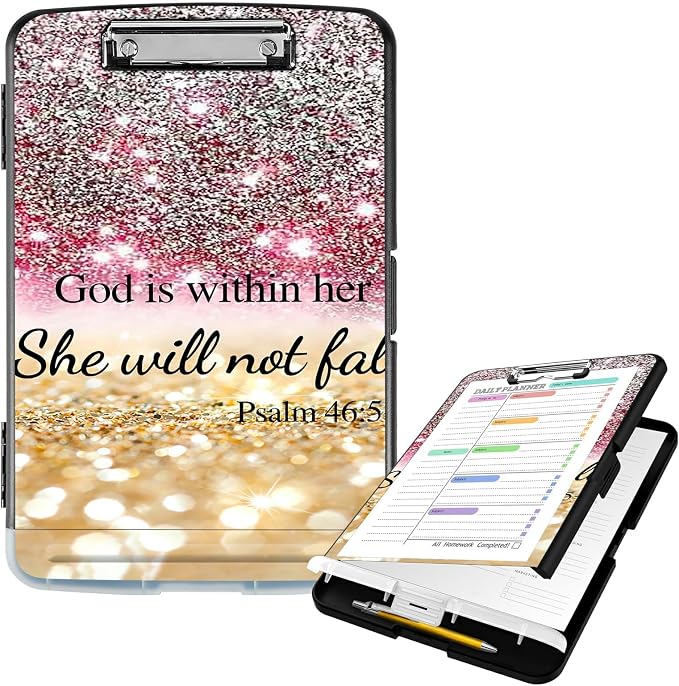 Clipboard with Storage High Capacity Plastic Nursing Clipboards with Pen Holder by Unknown