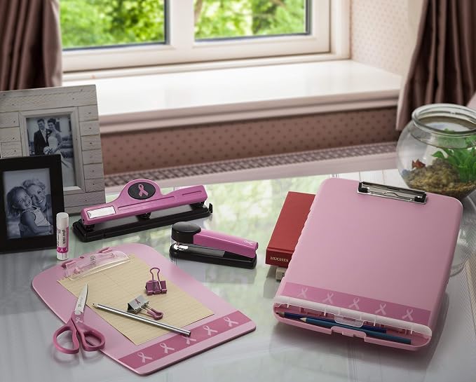 Officemate Breast Cancer Awareness BCA Slim Clipboard Storage Box - Image 3