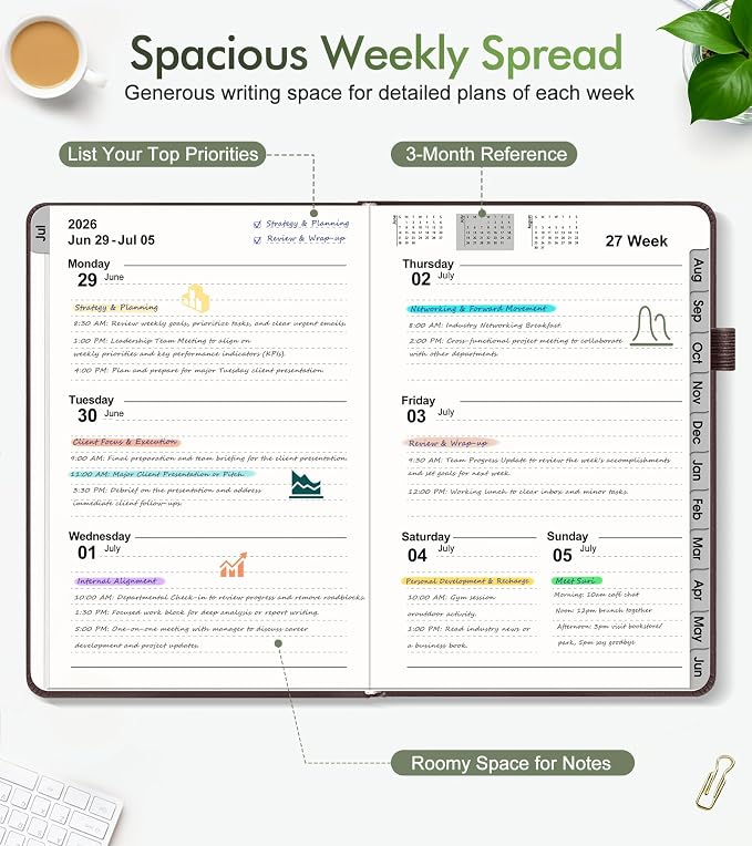 Planner 2026-2027, Academic Weekly and Monthly Calendar Planner from July 2026 - Image 3
