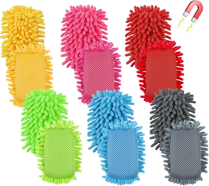 Jspupifip 12 Pcs Microfiber Shag Eraser Whiteboard, Magnetic Dry Erase Eraser by Jspupifip