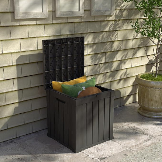 Yardgrace 80 Gallon Outdoor Storage Box Waterproof, Resin Deck Boxes by Unknown