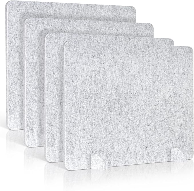 AMUSIGHT 4 Pack Acoustic Desk Dividers by AMUSIGHT