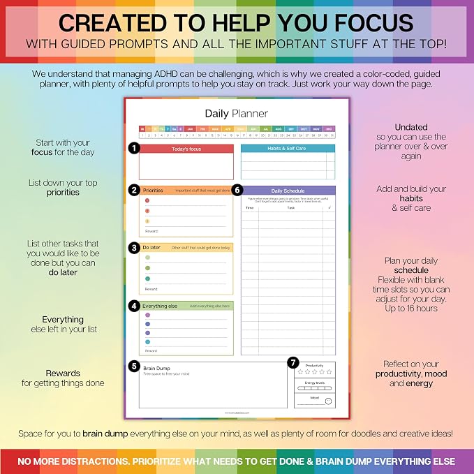 ADHD Daily Planner for Neurodivergent Adults - Image 5