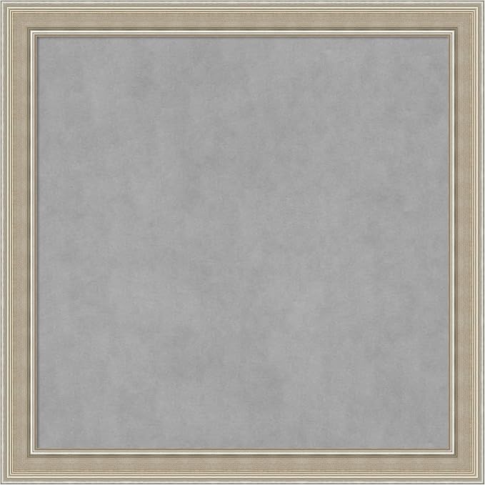Amanti Art Silver Framed Magnetic Board 28x28 Medium Vision Board by AmantiArt