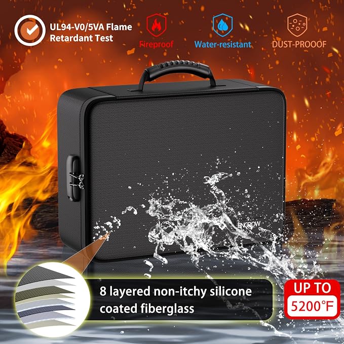 ENGPOW 5200℉ Soft Case Fireproof Document Box - Image 4