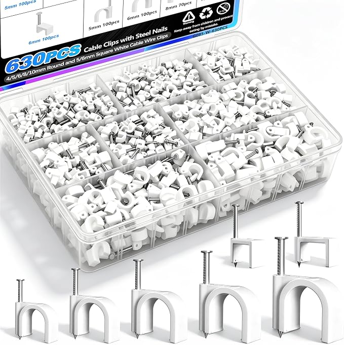mxuteuk 630PCS Cable Clips by mxuteuk