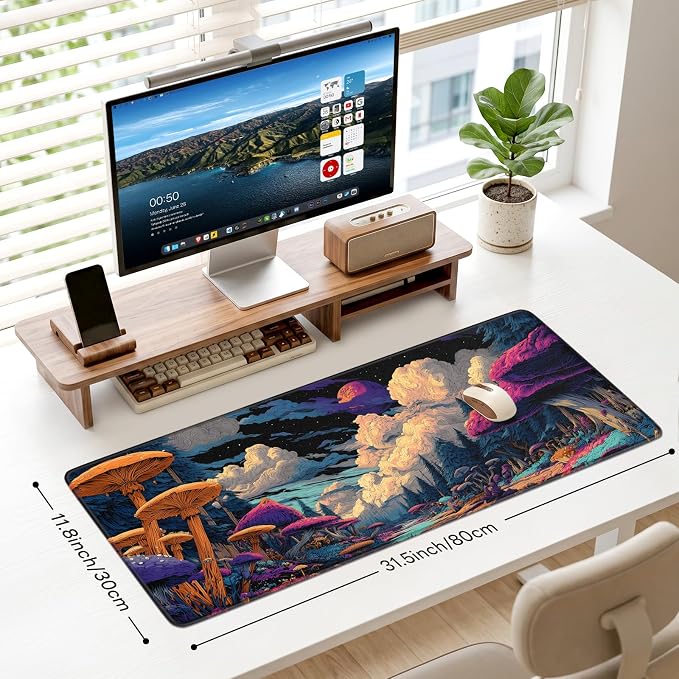 Desk Mat, Big Desk Pad, 31.5x11.8 Inches Extended Big Gaming Mouse Pad - Image 3