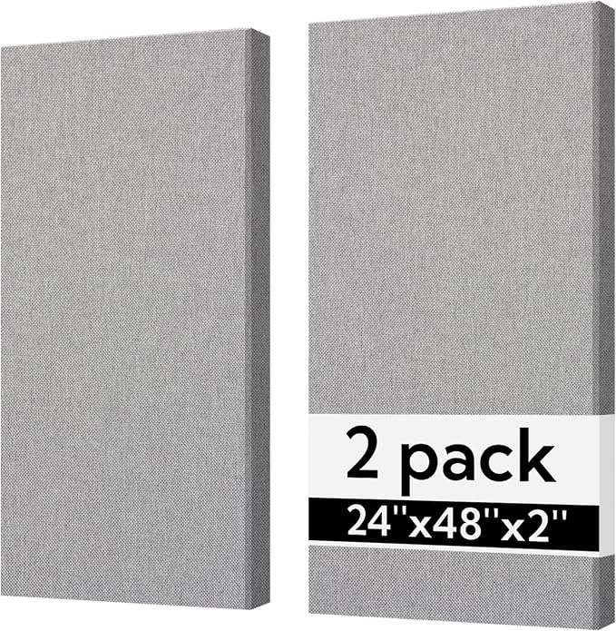 Olanglab Sound Absorbing Acoustic Wall Panels 2 Pack, Large Fabric Wrapped by Olanglab