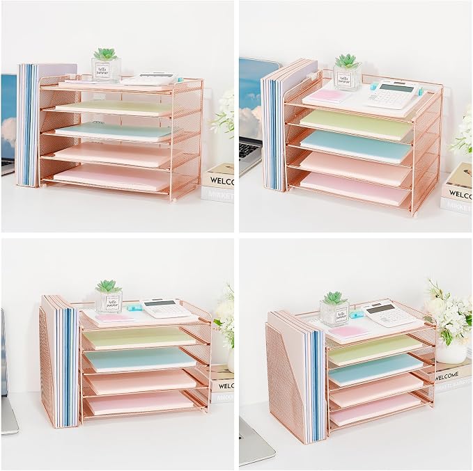 OPNICE Desk Organizer, 5-Tier Paper Organizer Letter Tray - Image 2
