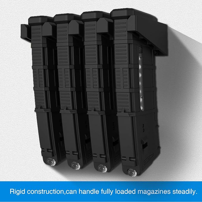 Solid ABS 6X Standard PMAG Wall Mount, Mag Holder, Home Magazine Storage Rack - Image 5