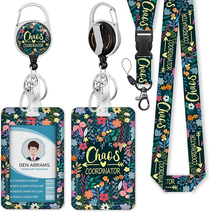 Piefly Lanyards for Id Badges, Funny Badge Holder by Piefly