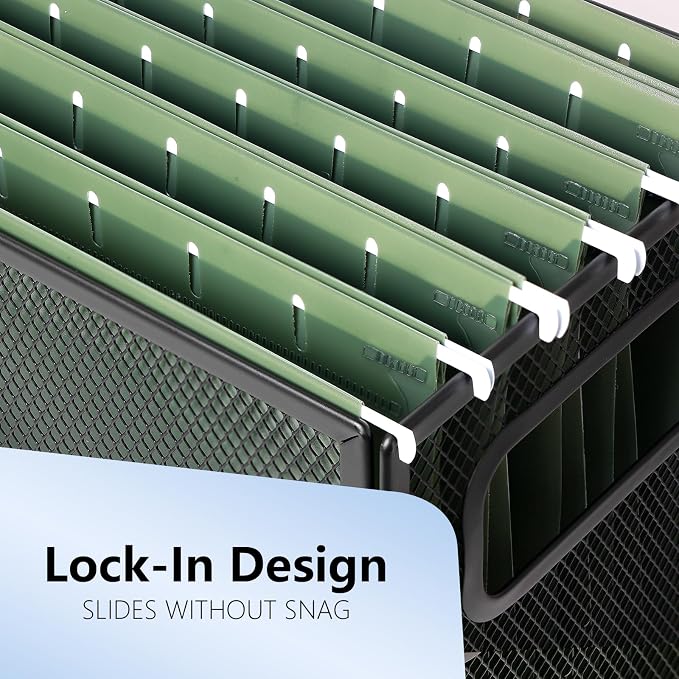 Plastic Hanging File Folders, 24 Pack Olive Hanging Folders，Letter Size - Image 5