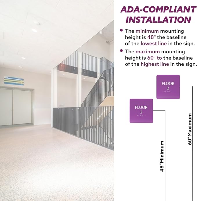 Cold Blue ADA Floor 2 Sign - Image 4