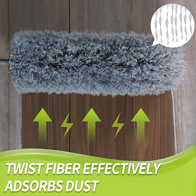 IVYROLL Cobweb Duster with Extension Pole, Reusable Feather Duster - Image 5