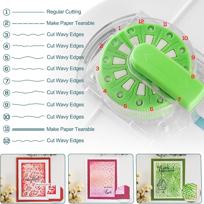 12-Shapes in 1 Craft Paper Edge Cutter, Paper Dial Trimmer Dial Trimmer - Image 3