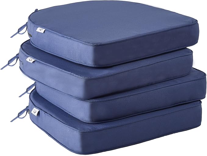 IPYNBAP Outdoor Chair Cushions Set of 4, Waterproof Outdoor Seat Cushions by IPYNBAP