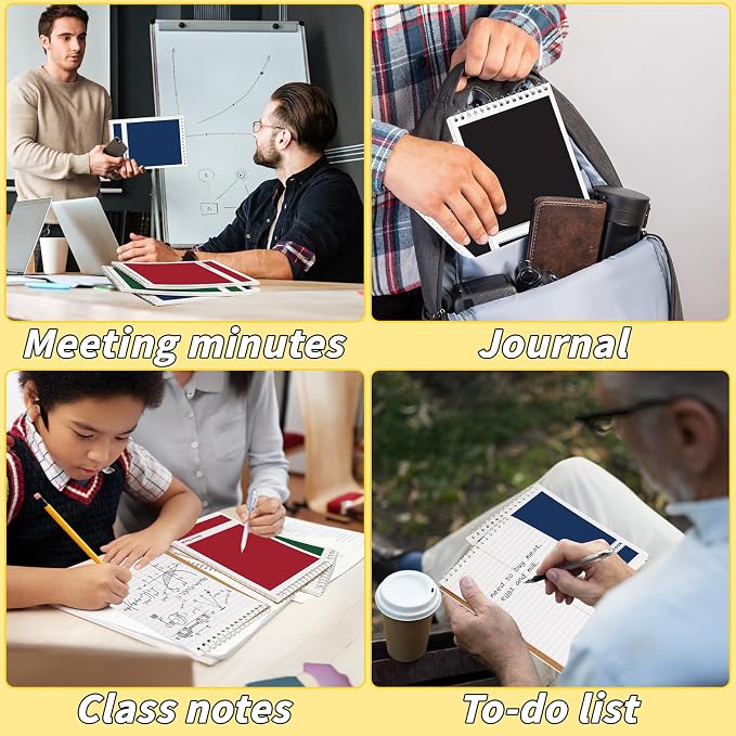 16 Pack Steno Pads 6 x 9 in Top Spiral Notebook Bulk Pack 4 Classic Color Note - Image 7
