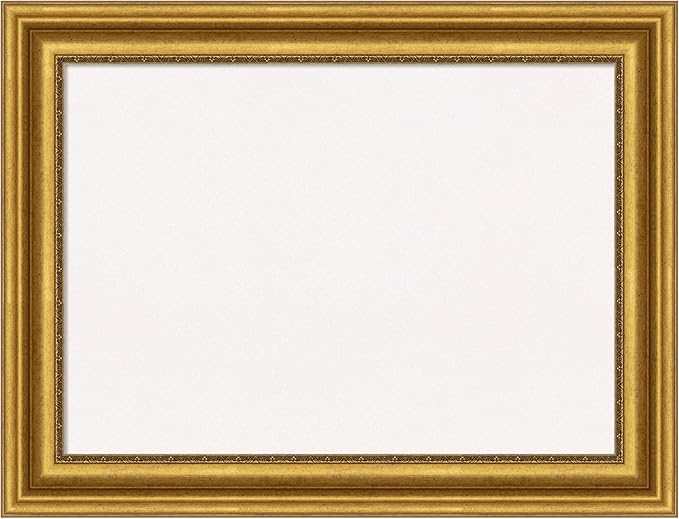 Amanti Art White Cork Board for Wall, 26x34 Vision Board with Gold Frame, Medium Corkboard Office Decor for Home Organization, Traditional Corkboard Pinboard to display items for home organization-DeskLoop Office