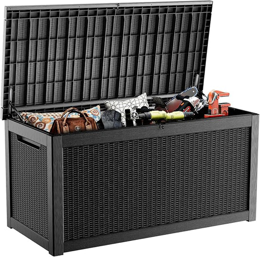 EasyUp 320 Gallon Deck Boxes Waterproof, Outdoor Large Storage Boxes by EASYUP
