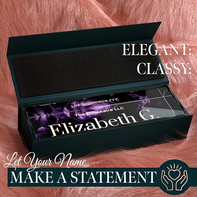 Desk Name Plate Personalized, Custom Name Plates 2½/x8 Inches, Thick - Image 2