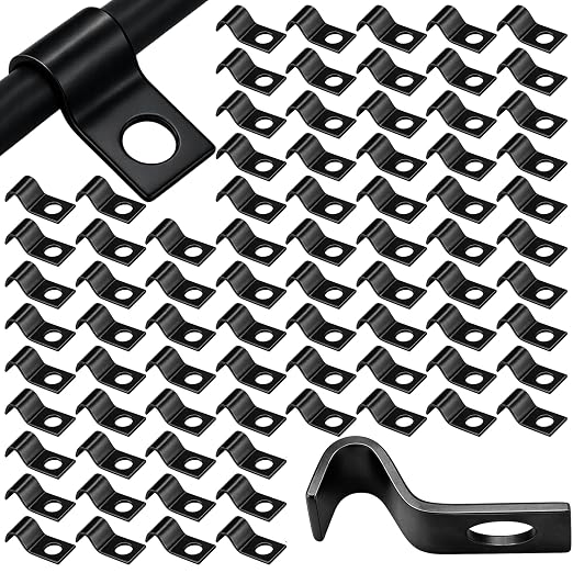 Yaocom 100 Pcs Cable Wire Screw Clips 1/4 Inch, Zinc Plated Steel Clamp Outdoor by Yaocom