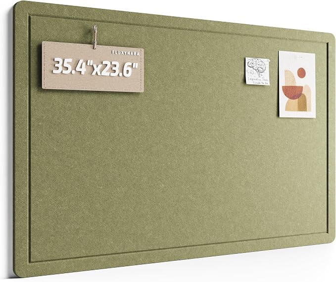 Fluxynara Bulletin Board, 35.4" x 23.6" Cork Board Alternative by FLUXYNARA