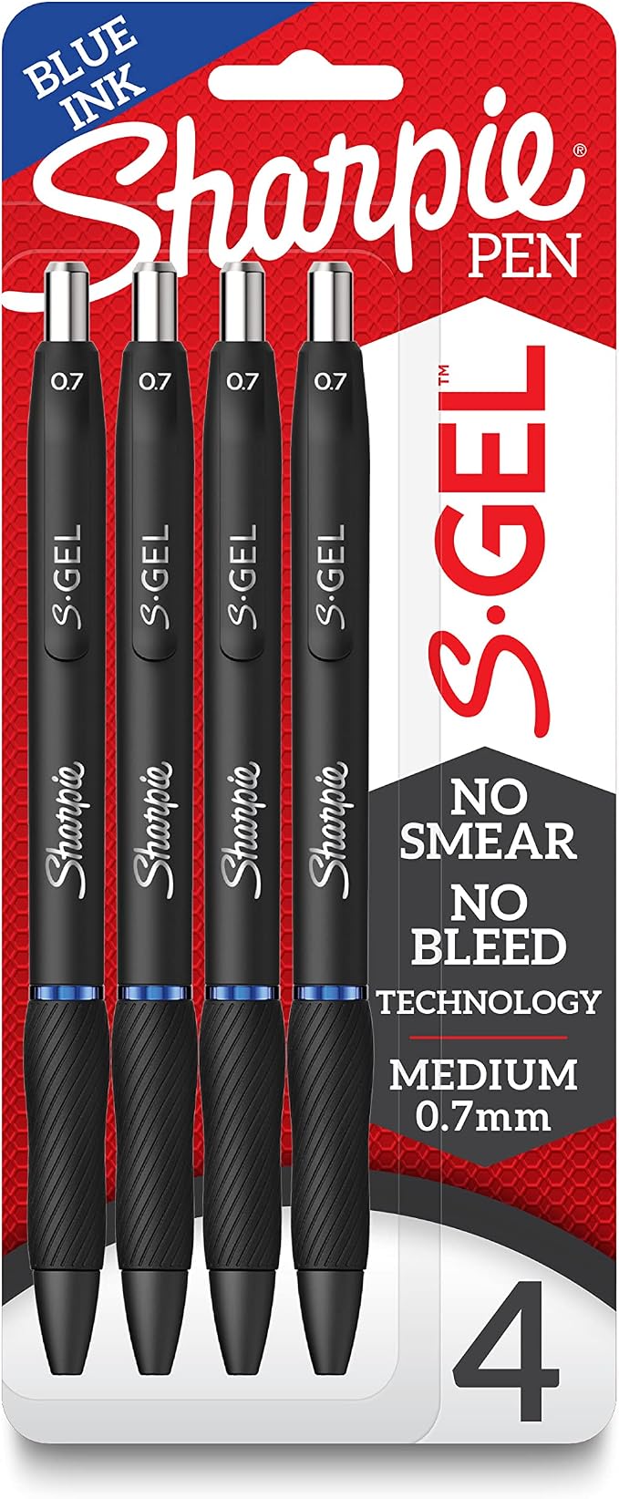 Sharpie S-Gel Gel Pens Medium Point Blue Ink Gel Pen 4 Count by Unknown