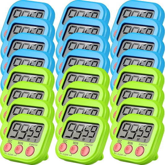 Weewooday 24 Pcs Digital Kitchen Timer Magnetic Timer Bulk On/Off Switch Minute by Weewooday