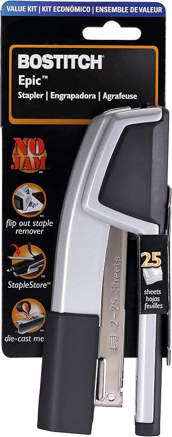 Bostitch Office Epic All Metal 3 in 1 Stapler, 25 Sheet Capacity, - Image 8