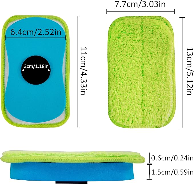 2 Packs Chalkboard Eraser Washable Microfiber Cleaning Tool | OSOPOLA 2Pack - Image 2