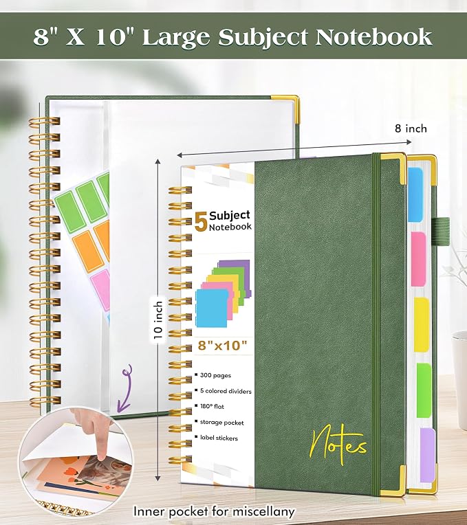 5 Subject Graph Paper Notebook - Image 4