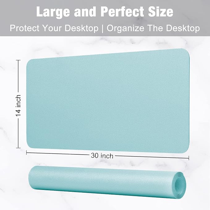 Hsurbtra Desk Pad, XL Extended Mouse Pad, Waterproof Desktop Blotter Protector - Image 3