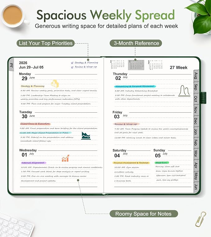 Planner 2026-2027, Academic Weekly and Monthly Calendar Planner from July 2026 - Image 3