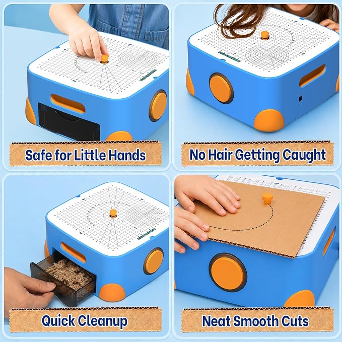 Kid-Safe Cardboard Cutter Machine, Bladeless Power Tool Craft Paper Cutter Saw - Image 3