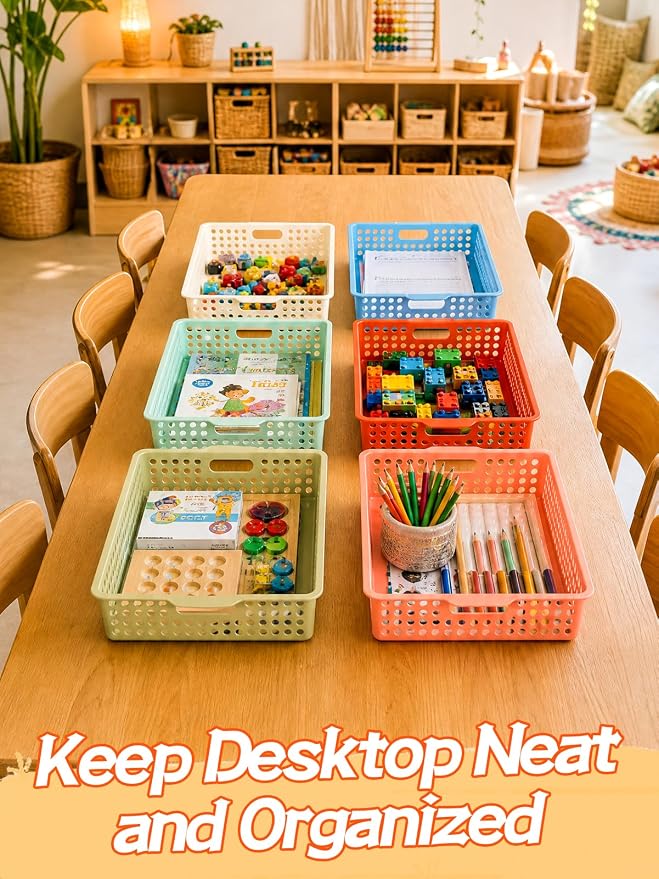 6 Pcs Thick Durable Turn in Trays Classroom - Image 5