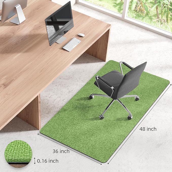 Office Chair Mat for Hardwood Floors 48"x36", Durable Non-Slip Large Tile Floor - Image 3