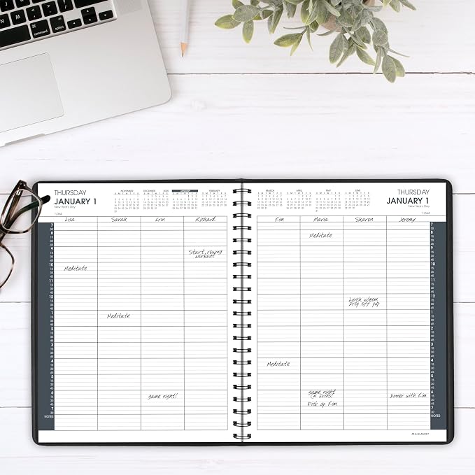 AT-A-GLANCE 2026 Appointment Book Planner, 8-1/2" x 11", Eight Person Group - Image 2