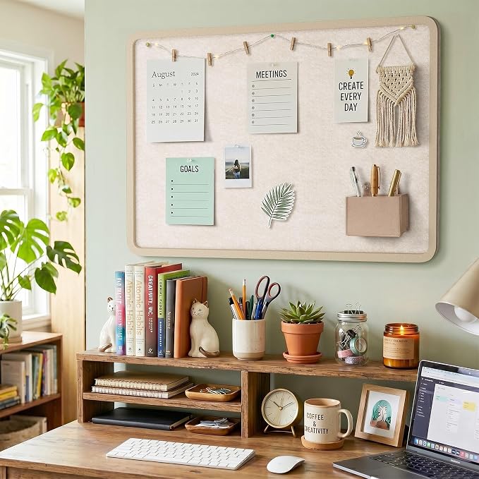 Bulletin Board Decorative Felt Foldable Vision Photo Pin Boards | 24 x 18 - Image 7