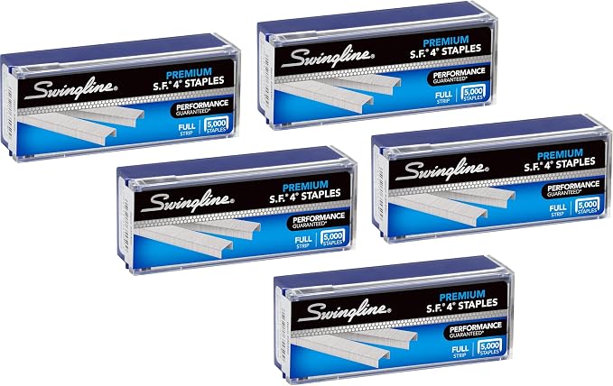 Swingline Staples, 5 Pack, S.F. 4, 1/4" Length by Swingline