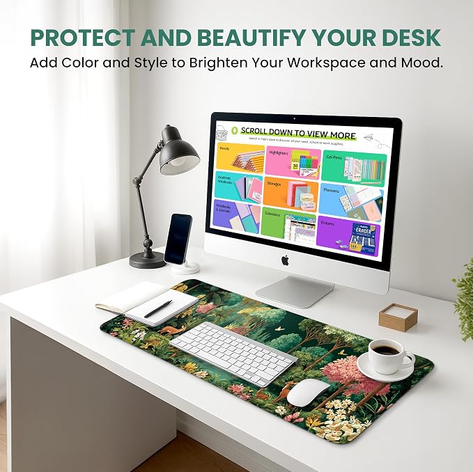 Large Mouse Pad for Desktop, Cute Desk Mat Pad Protector for Work & Gaming - Image 6