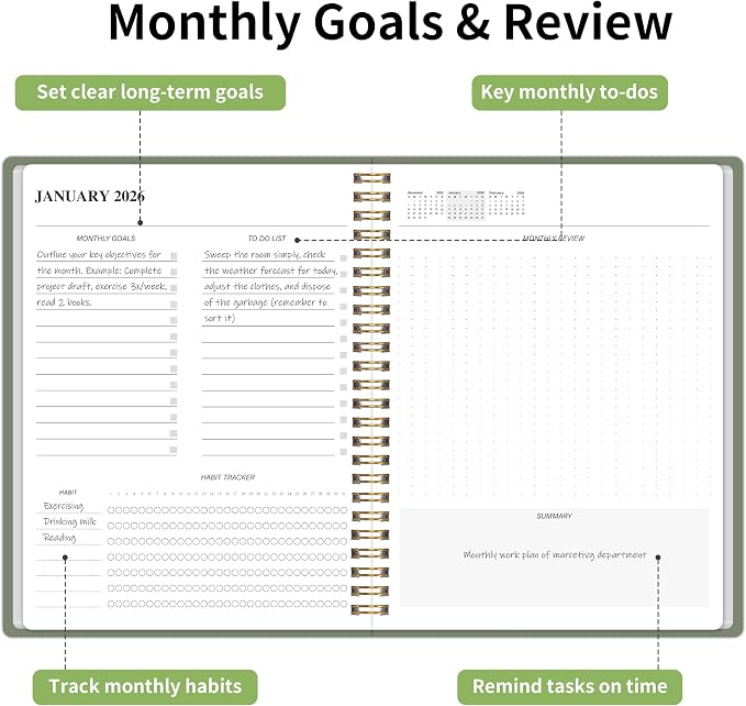 KMQOY Monthly Planner 2026-2027, 2026 Calendar 24 Months Planner, Jan 2026 - Image 4