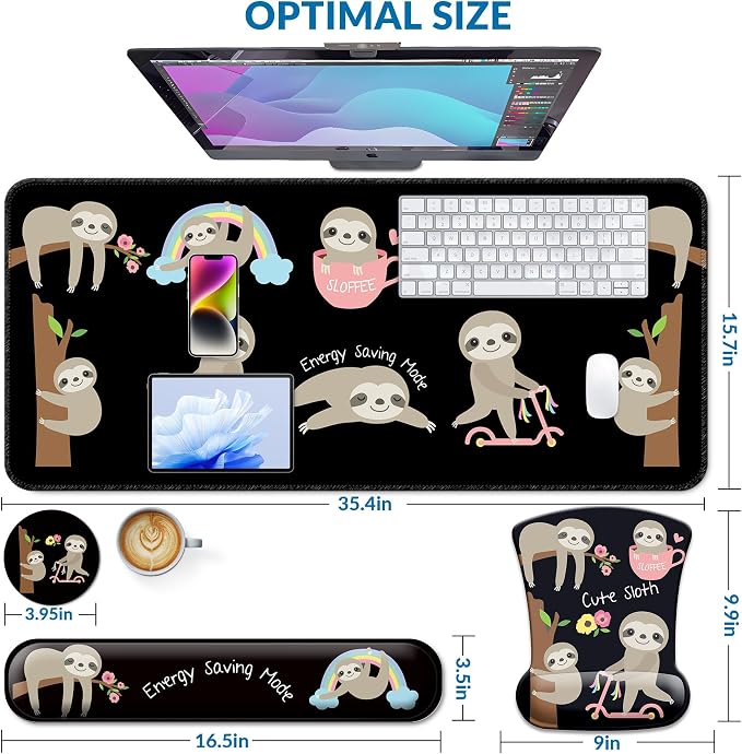 Desk Mat Set + Keyboard and Mouse Pad - Image 2