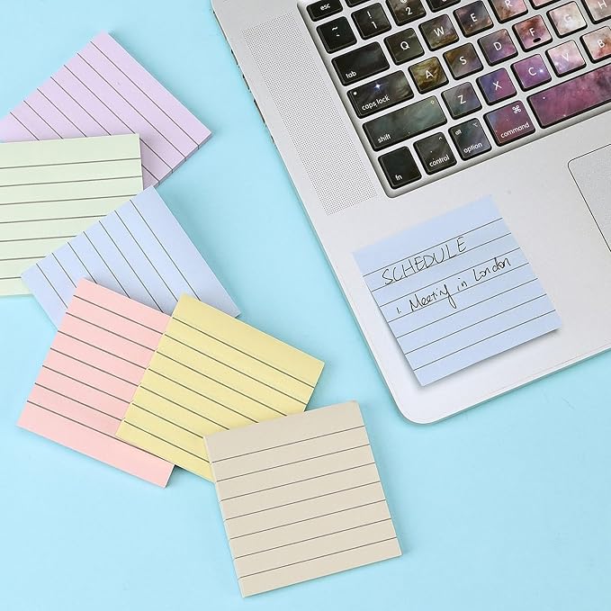 Mr. Pen- Lined Sticky Notes, 12 Pads, 60 Sheets/Pad, Morandi Color | Bulk - Image 8